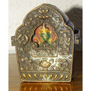 Ancient Tibetan Ghau Reliquary - Tsa-tsa Bhairava