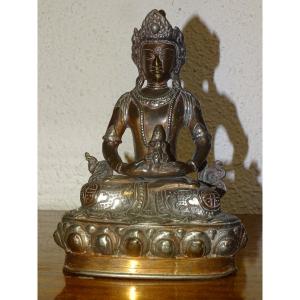 Statue bronze boudda tibet, Aparmita / Amitayus