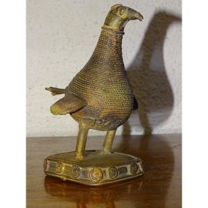 ancien bronze, oiseau ou poule, chine, asie, début XIXème