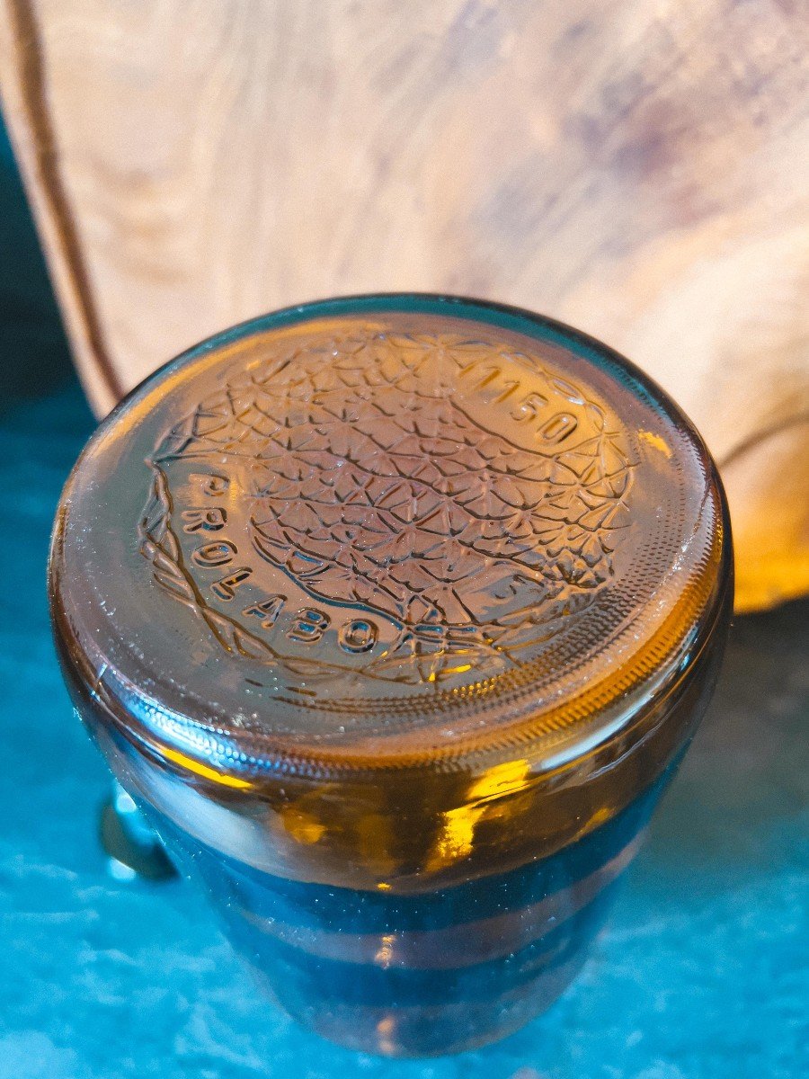 Old Laboratory Bottle Old Pharmacy Prolabo 1150 Cl Amber Glass-photo-1