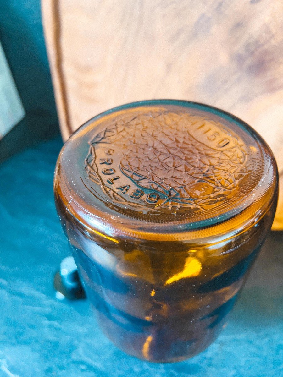 Old Laboratory Bottle Old Pharmacy Prolabo 1150 Cl Amber Glass-photo-4