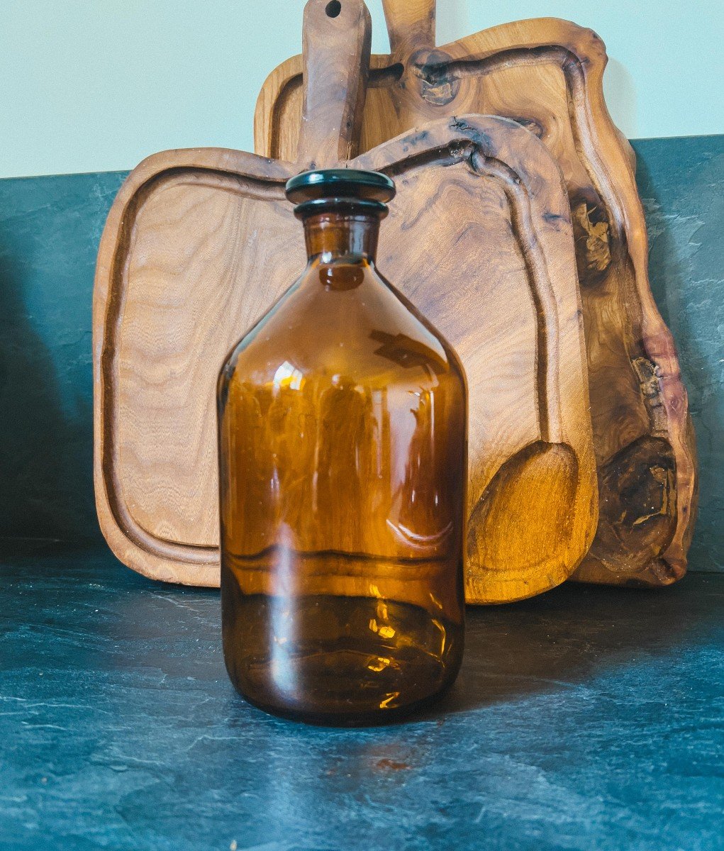 Old Laboratory Bottle Old Pharmacy Prolabo 1150 Cl Amber Glass