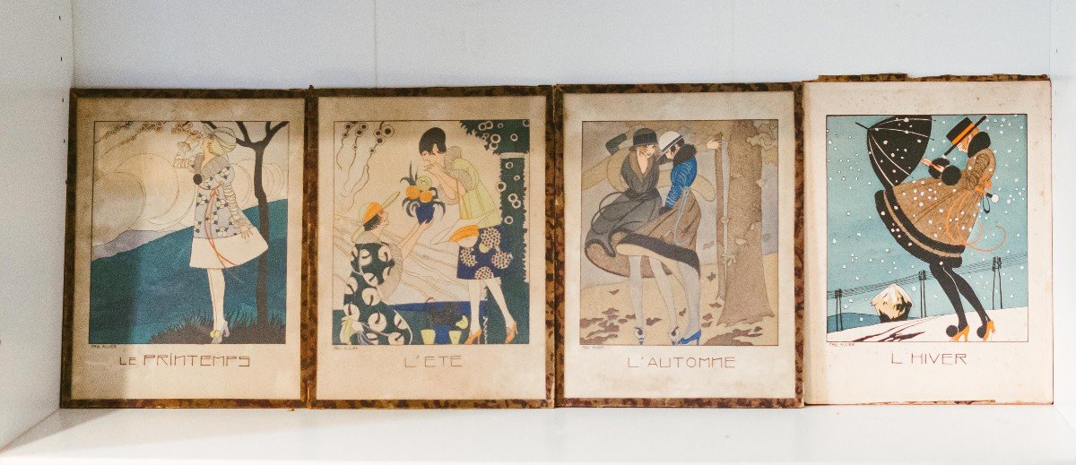 Gravures Estampes 4 Saisons Par Paul Allier Début XXème