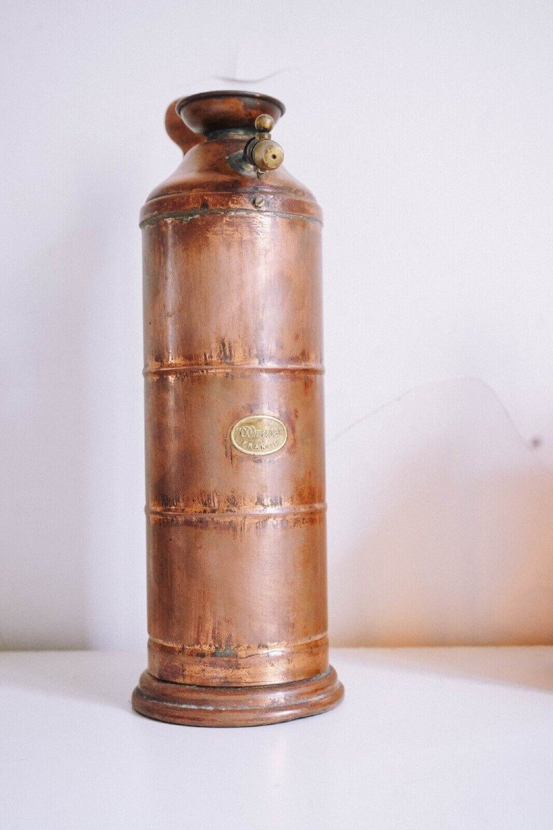 Vintage Decorative Sprayer Old Brand Mouss Copper-photo-2