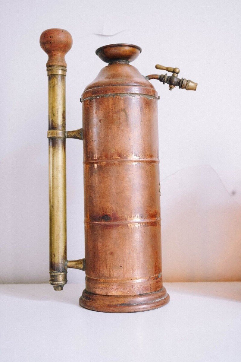 Vintage Decorative Sprayer Old Brand Mouss Copper-photo-3