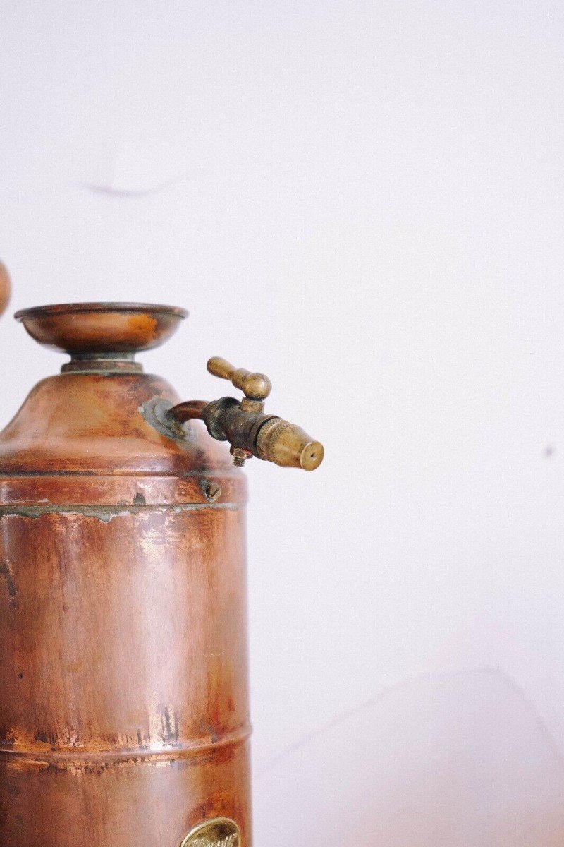Vintage Decorative Sprayer Old Brand Mouss Copper-photo-2