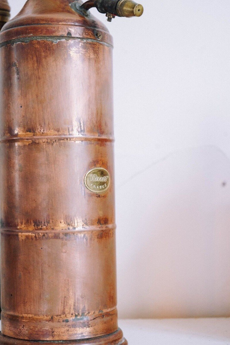 Vintage Decorative Sprayer Old Brand Mouss Copper-photo-3