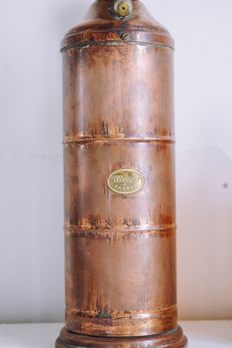Vintage Decorative Sprayer Old Brand Mouss Copper-photo-4