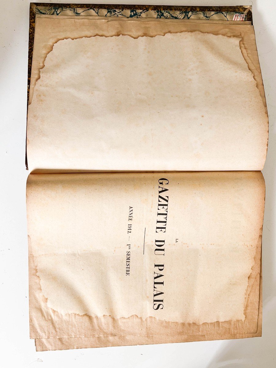 Livre Ancien 1912 "la Gazette Du Palais" De 1912 - Un Trésor Juridique d'Exception-photo-4