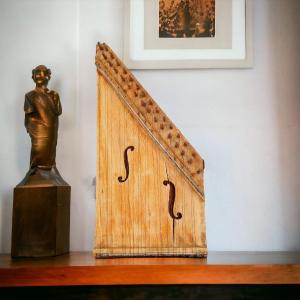 Old Zither Early 20th Century Vintage Wood Decoration