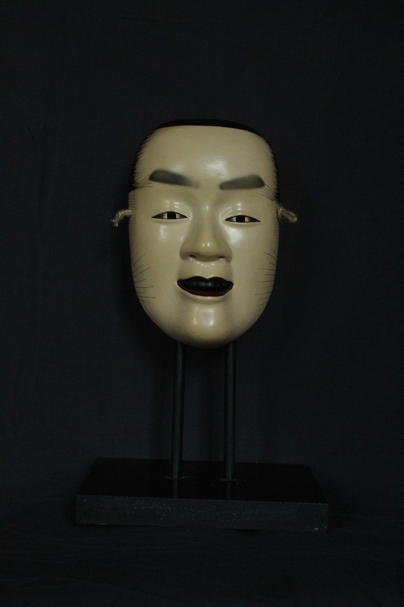 Masque Vintage Japonais, Homme Otoko, Teather Noh, Poterie d'Osaka-photo-1