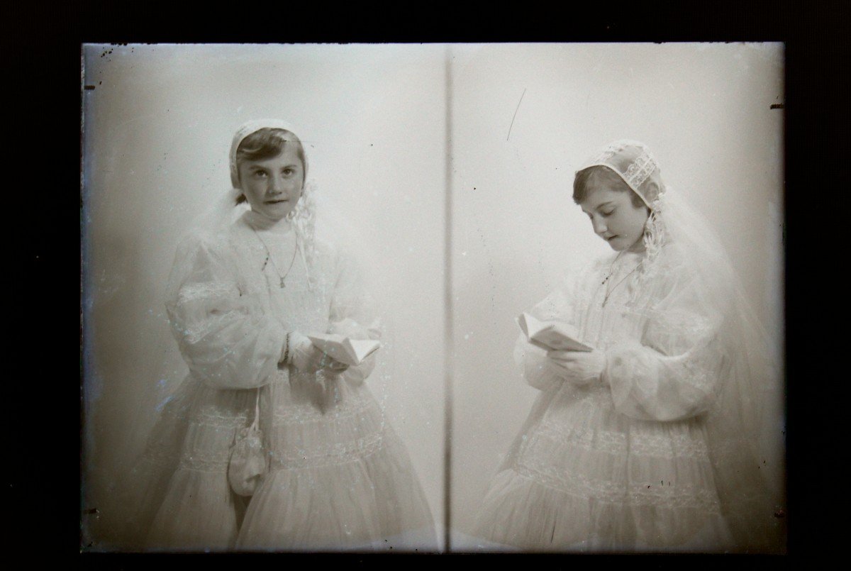 Lot De Plaques De Verre Photographiques Vintage, Fin 19ème Siècle, Début 20ème Siècle-photo-2