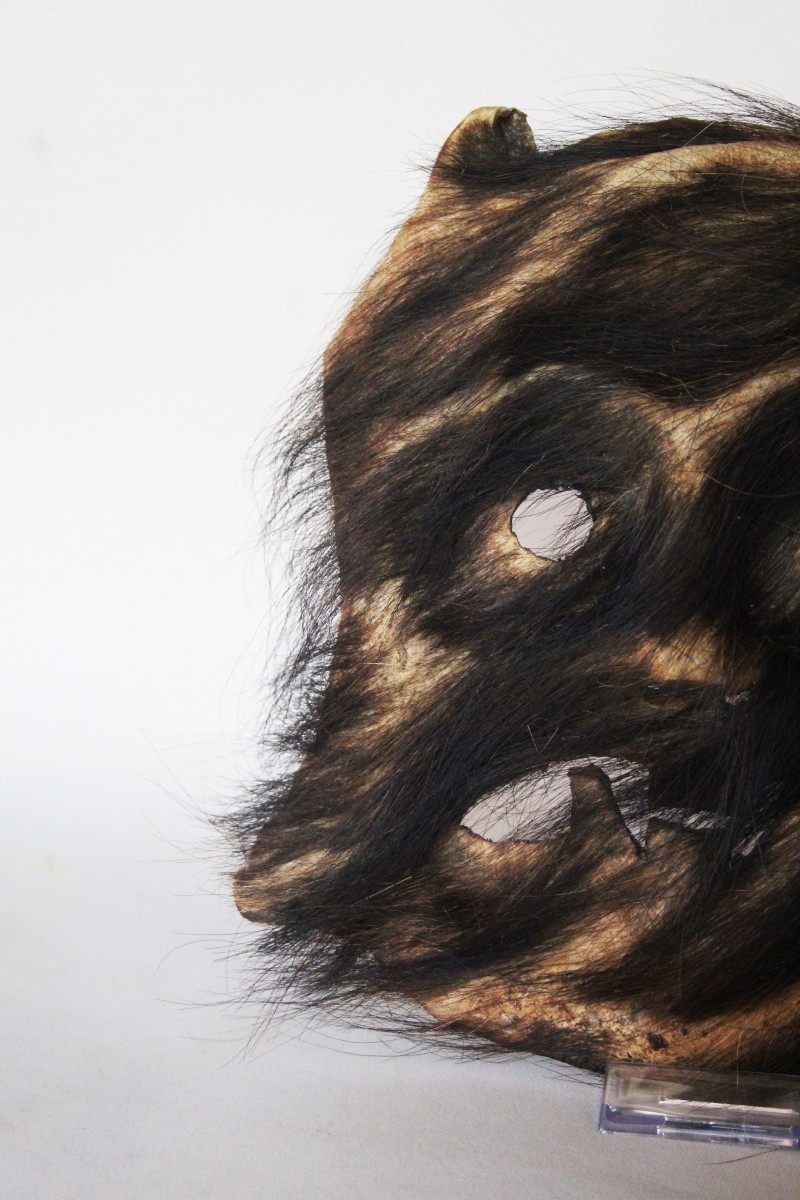 Tamang Shamanic Mask, From Nepal, Made Of Yak Leather.-photo-4