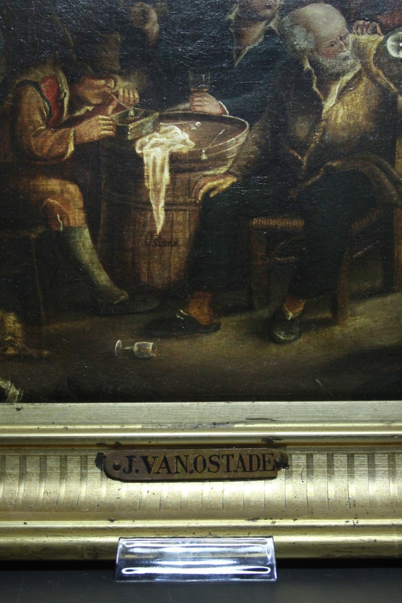 École flamande, Intérieur avec personnages dans une auberge-photo-2