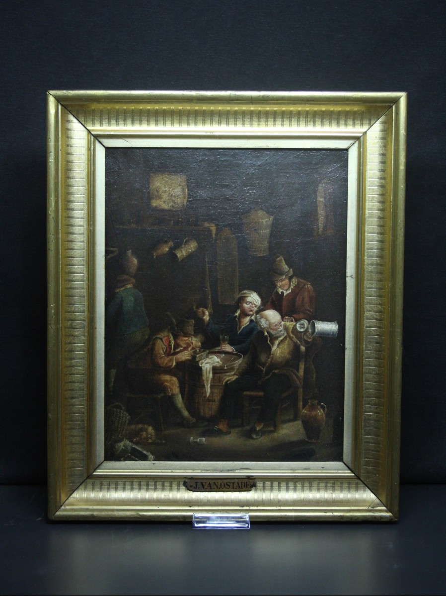 École flamande, Intérieur avec personnages dans une auberge