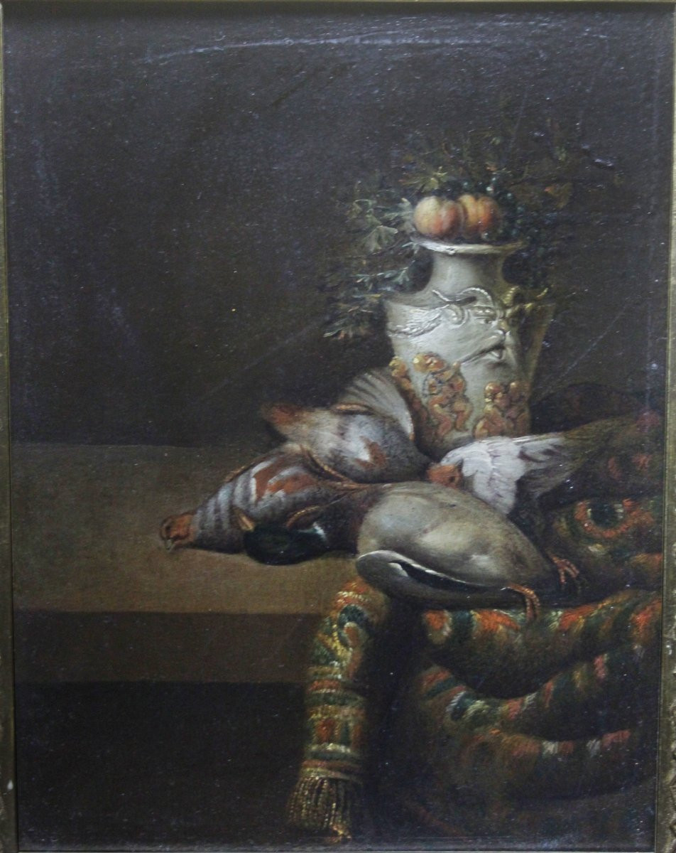 École flamande, Nature morte aux perdrix-photo-3