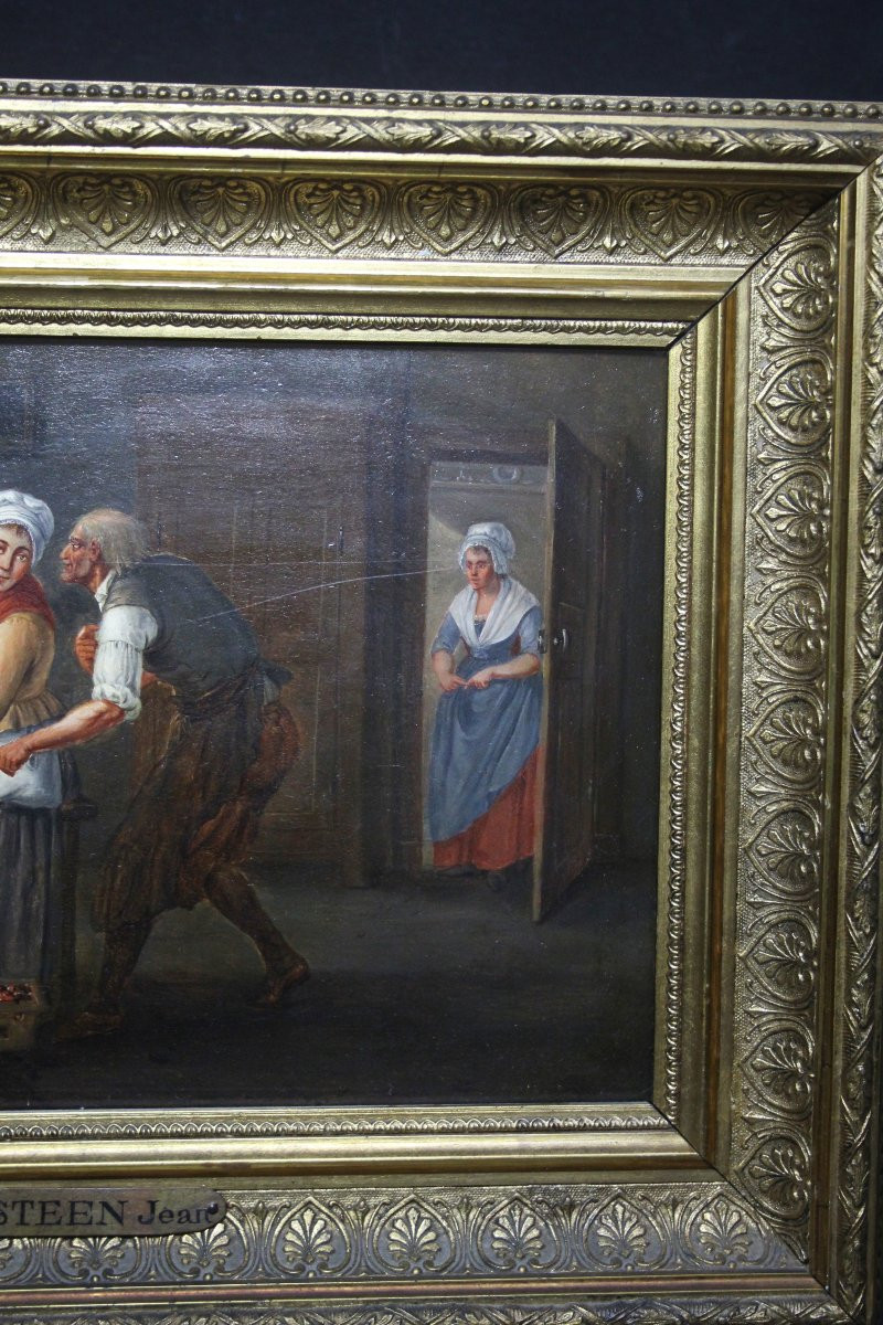 École flamande, Intérieur avec une femme repassant-photo-2