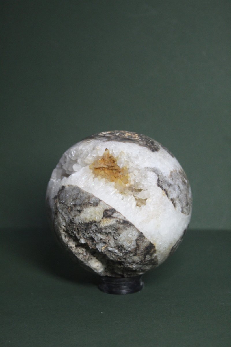 Sphère de quartz sur support personnalisé-photo-2