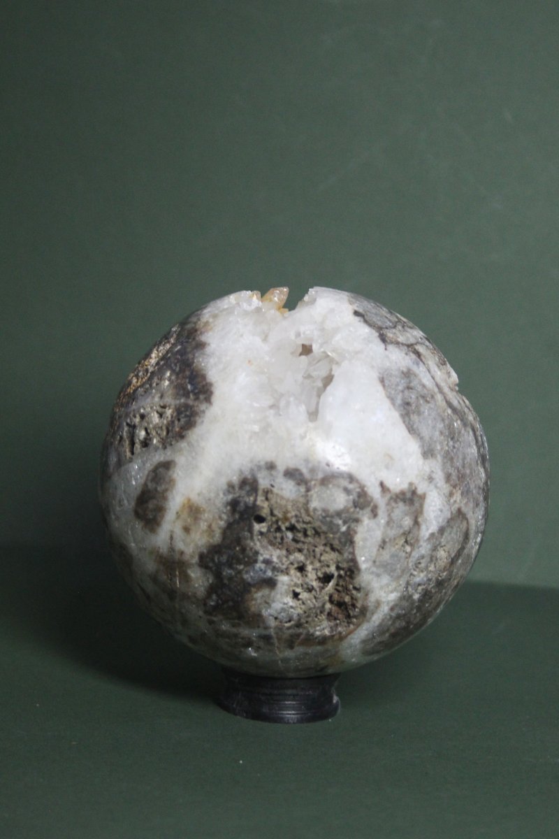 Sphère de quartz sur support personnalisé-photo-2