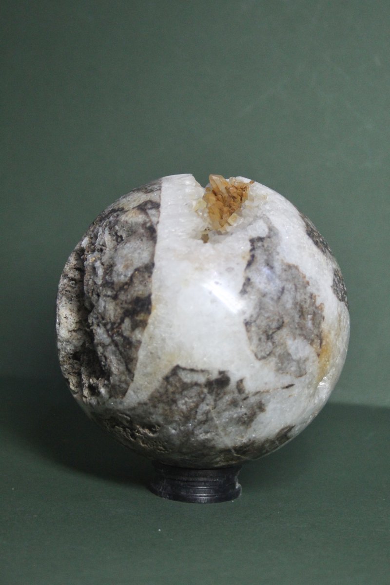 Sphère de quartz sur support personnalisé-photo-4