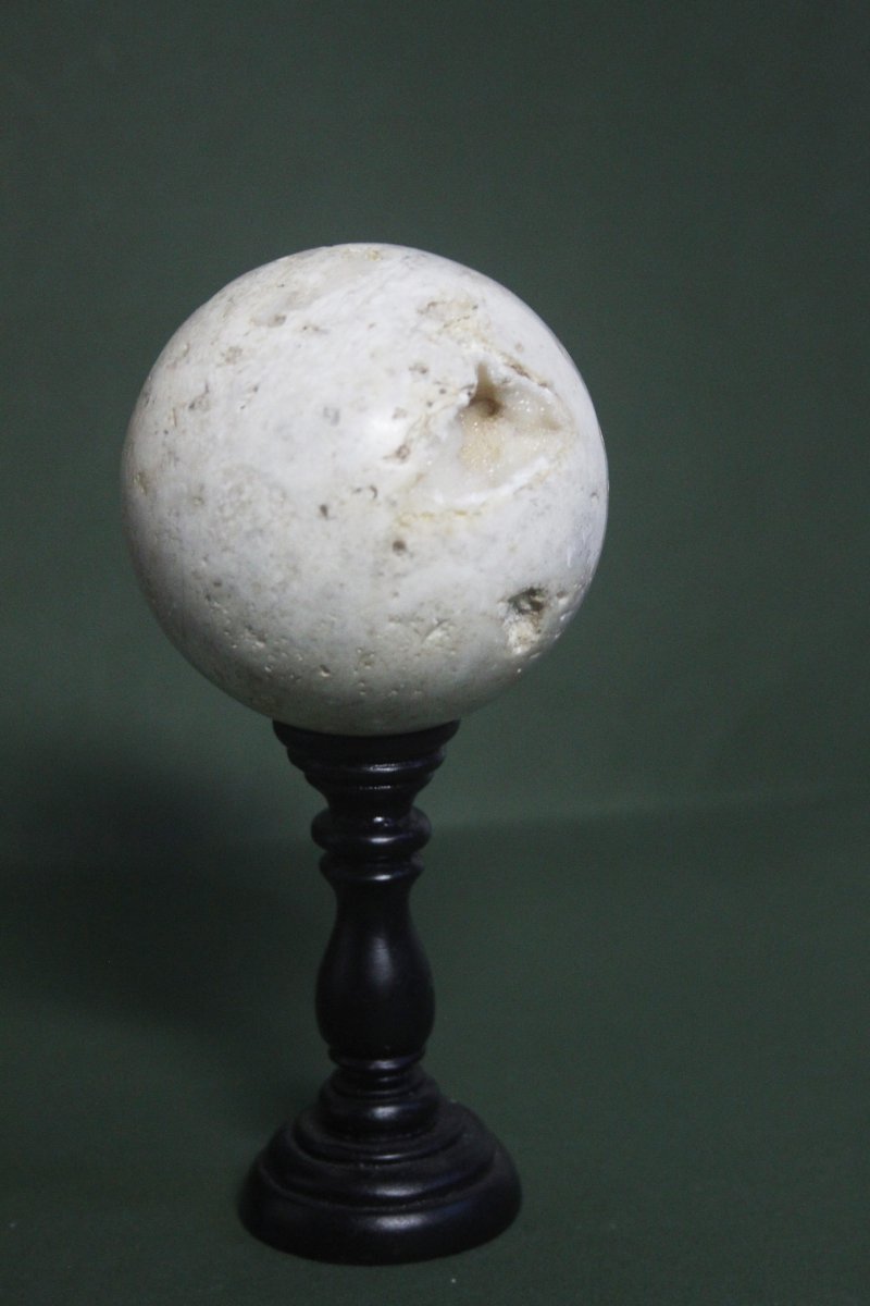 Pair Of Quartz Spheres On Custom Bases-photo-1