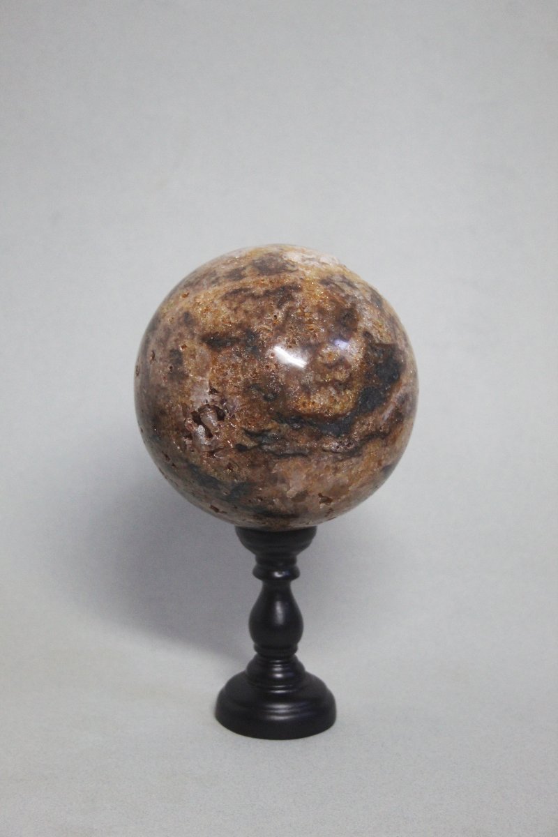 Sphère de quartz sur socle personnalisé-photo-3