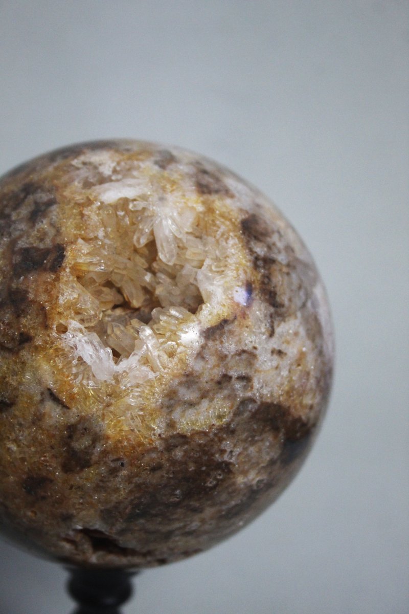 Sphère de quartz sur socle personnalisé-photo-4