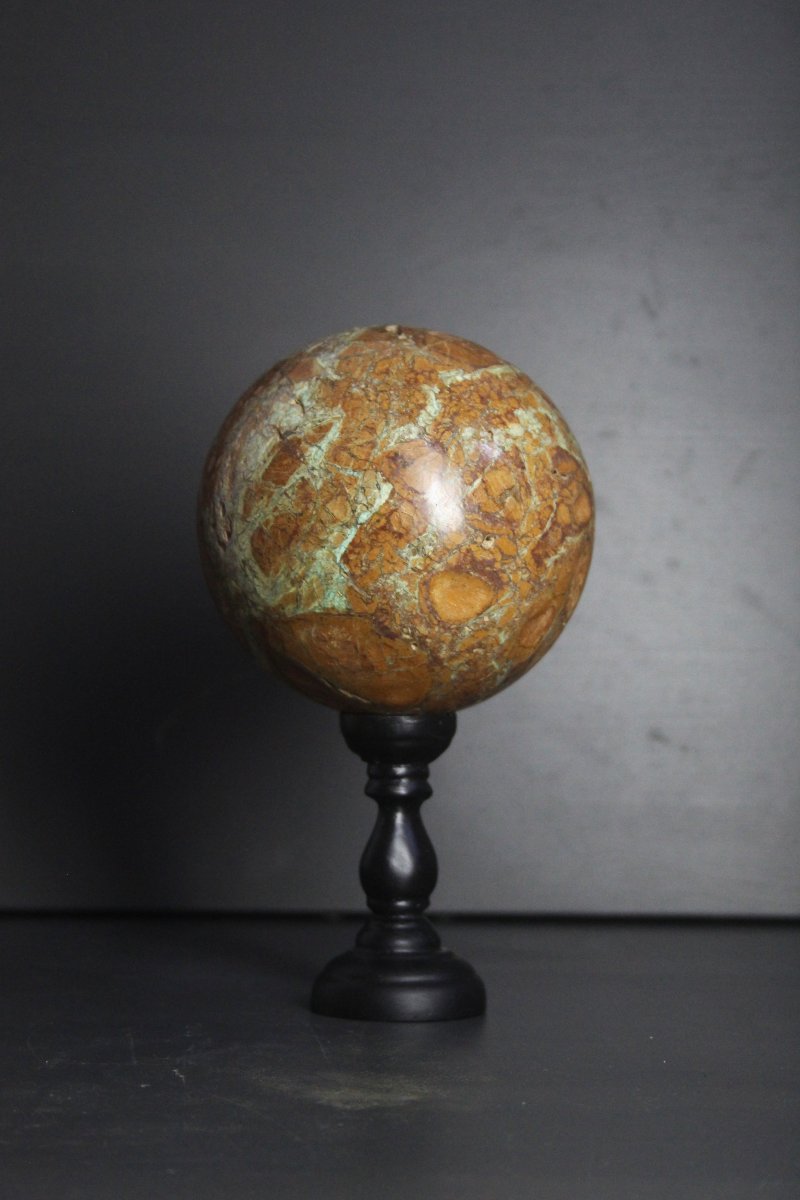 Green Smithsonite Sphere On A Custom Base-photo-2