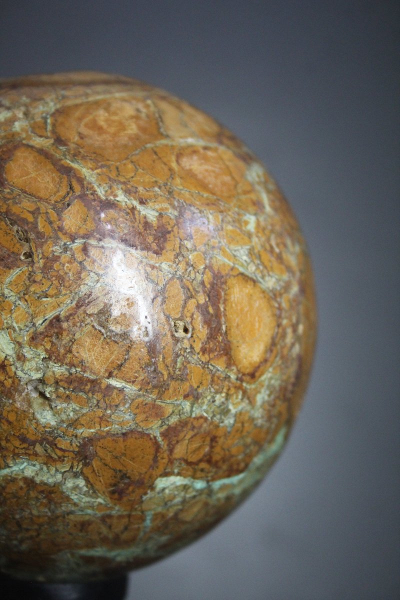 Green Smithsonite Sphere On A Custom Base-photo-2