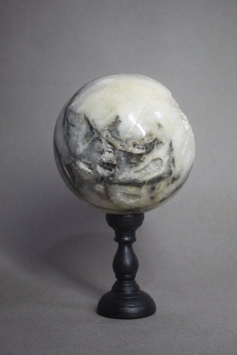 Calcite Sphere, Custom Base