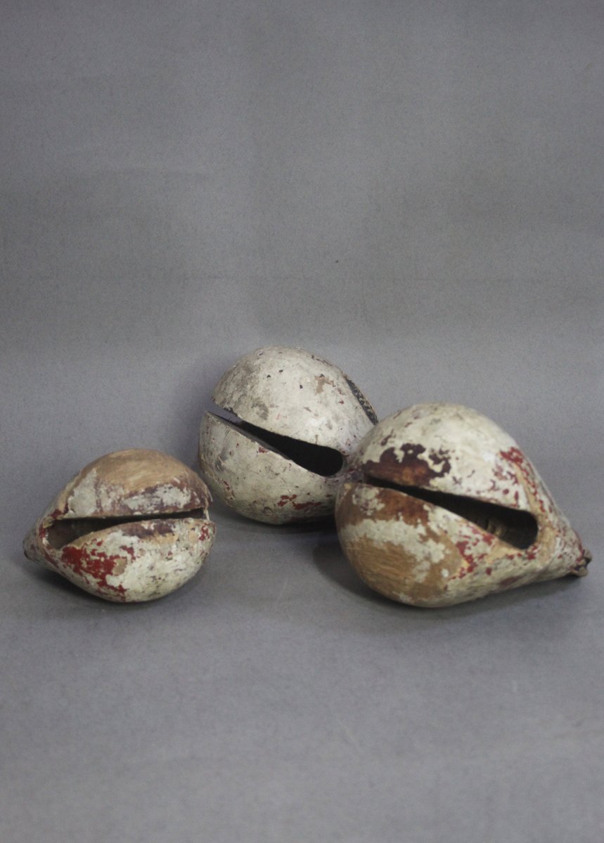 Set Of 4 Antique Mokugyo, Japan-photo-1