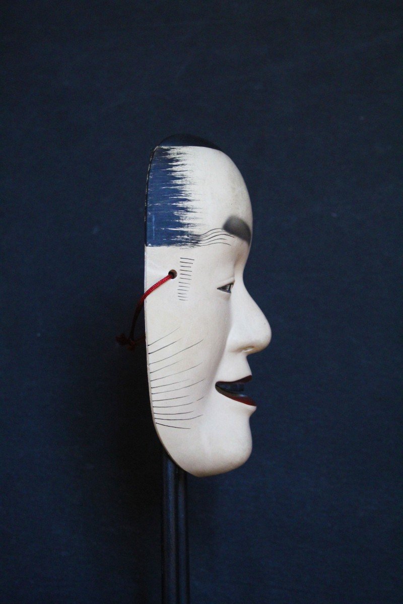 Masque En Poterie Japonaise, Vintage Théâtre Noh, Otoko-photo-3