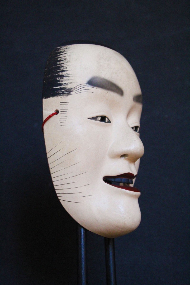 Masque En Poterie Japonaise, Vintage Théâtre Noh, Otoko-photo-4