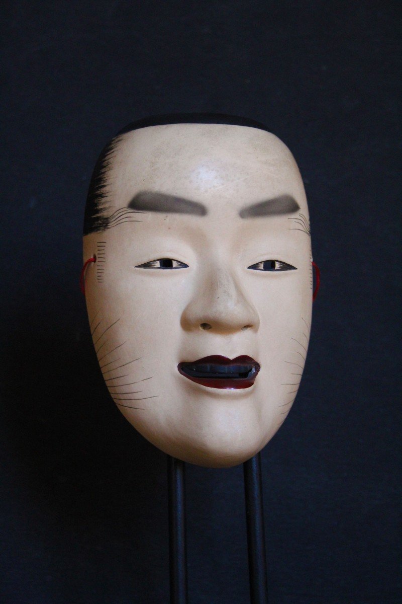 Masque En Poterie Japonaise, Vintage Théâtre Noh, Otoko