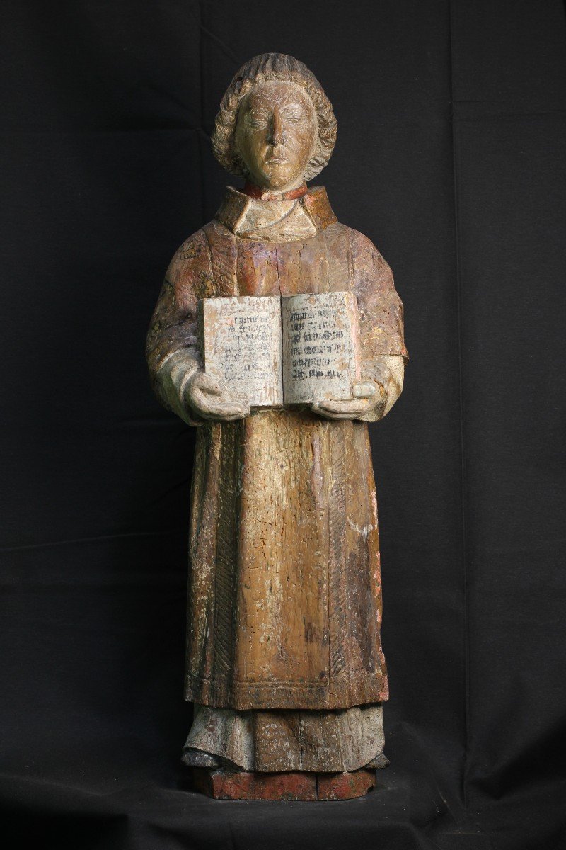 Friar Polychrome Sculpture 17th Century 