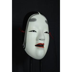 Japanese Mask, Onna 若女, Vintage Noh Teather, Pottery From Osaka