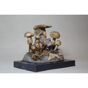 Champignons Cortinarius Splendens, Modèle éducatif De Collection Botanique Vintage