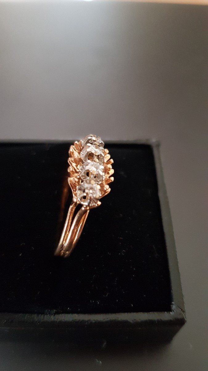 Bague Jarretière Or Et Diamants-photo-2