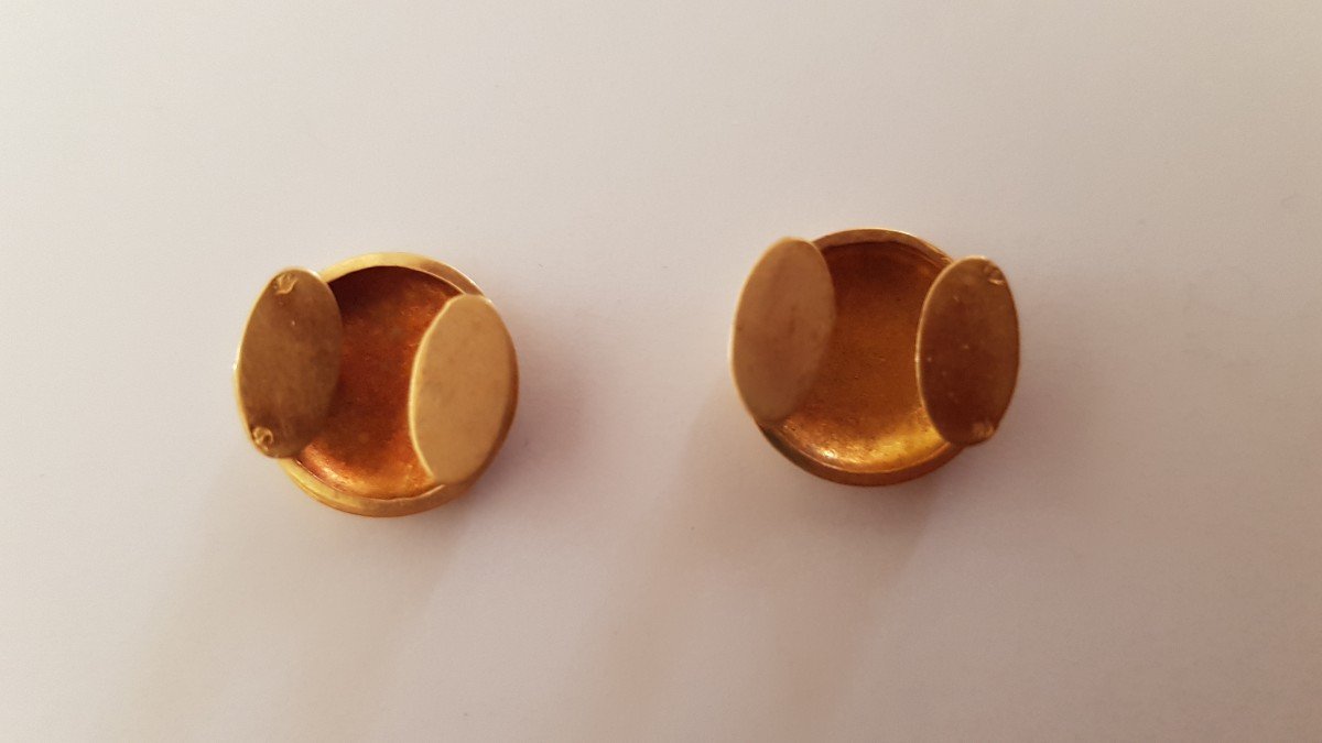 Pair Of Gold Collar Buttons 19th-photo-2