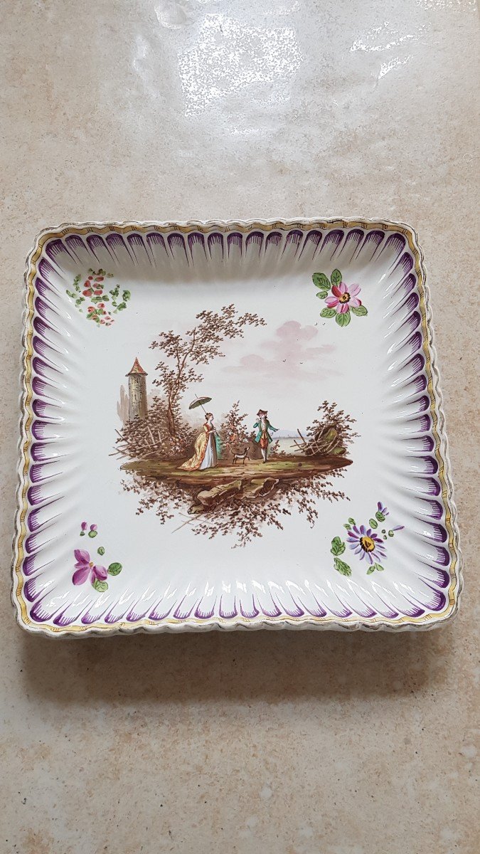 Pair Of German Porcelain Dishes 19th-photo-2