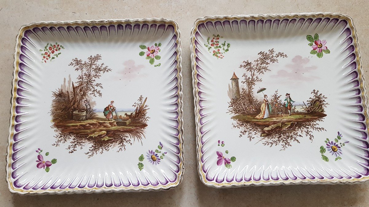 Pair Of German Porcelain Dishes 19th