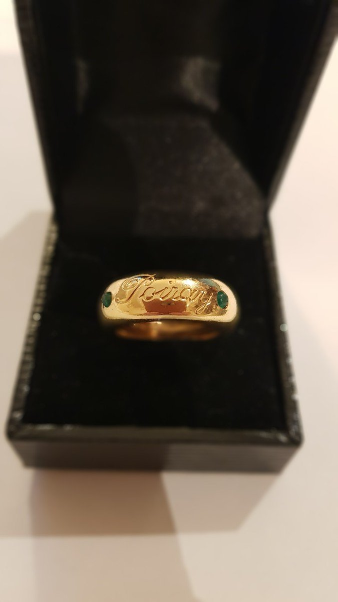 Poiray Gold And Emerald Ring