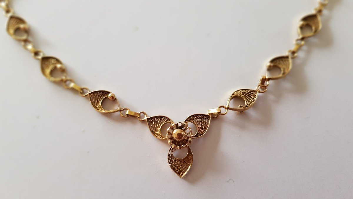 Filigree Gold Necklace-photo-2