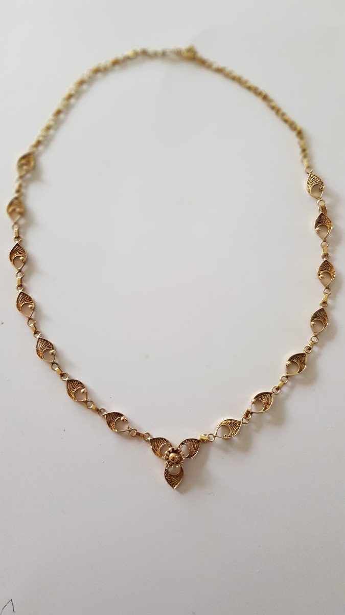 Filigree Gold Necklace-photo-4
