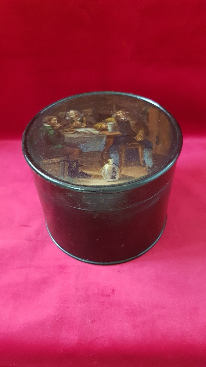 Russian Lacquered Box Early 20th-photo-8