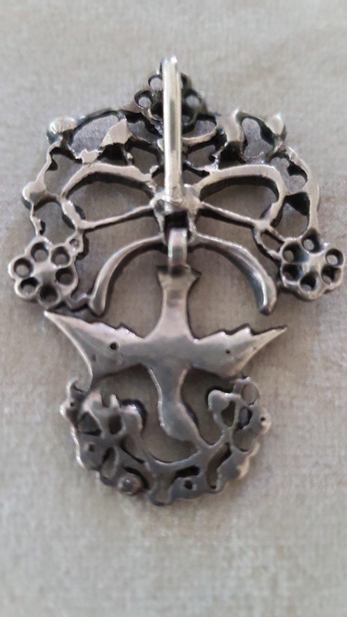 19th Century St Esprit Silver Pendant-photo-2