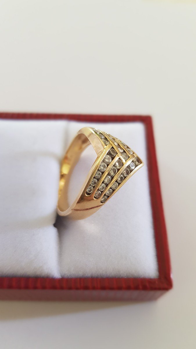 Gold And Diamond “tiadem” Ring.-photo-2