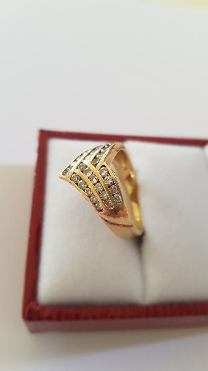 Gold And Diamond “tiadem” Ring.-photo-3