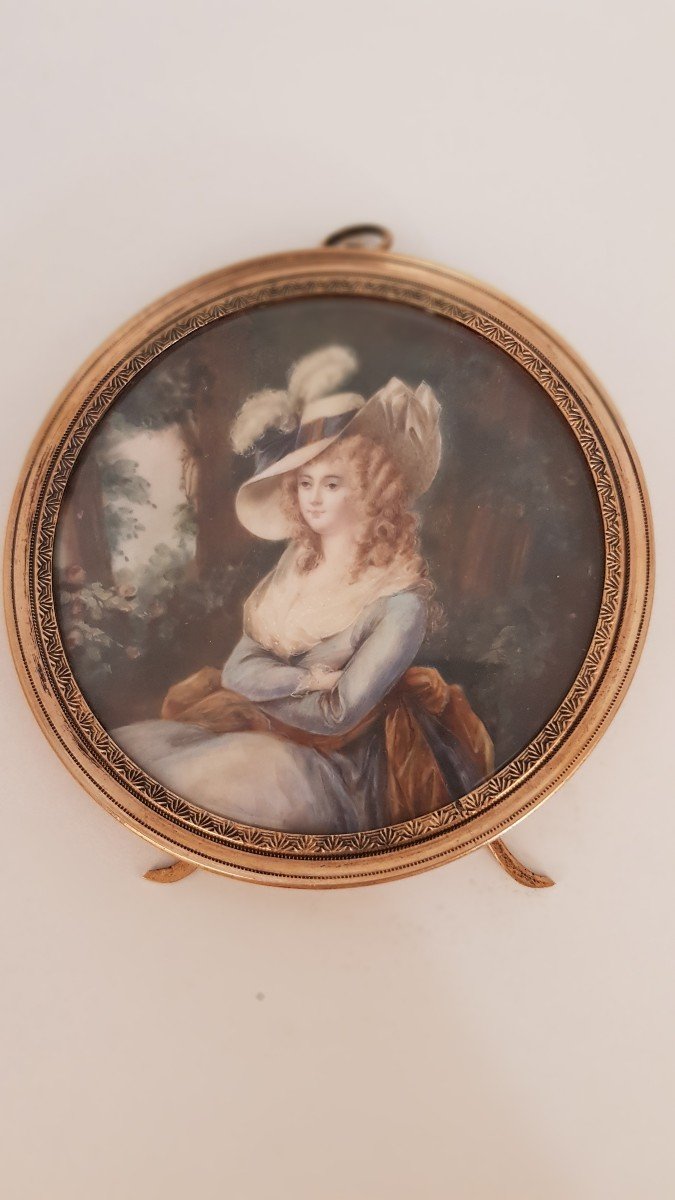 Miniature Portrait Of A Young Woman, Late 18th Century