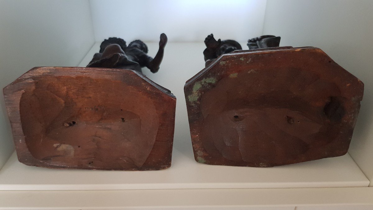 18th Century Wood Sculptures: Spring And Winter.-photo-2
